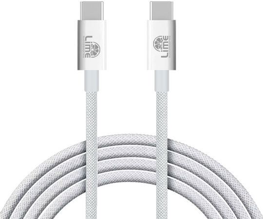 Lime Braided USB 2.0 Cable USB-C male - USB-C 68W Πράσινο 1m