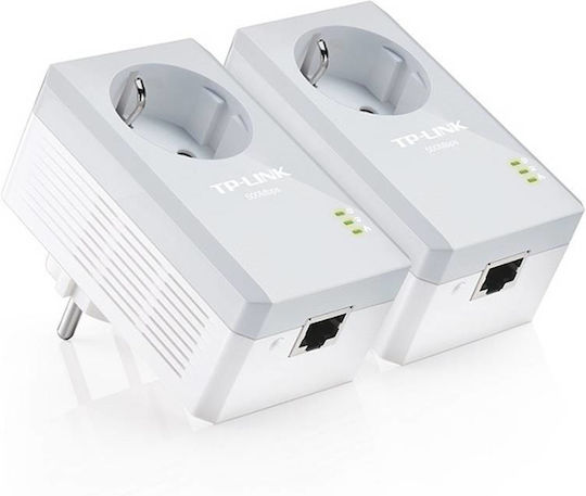 TP-LINK TL-PA4010P KIT v1 Powerline Double Wired with Passthrough Socket and Ethernet Port