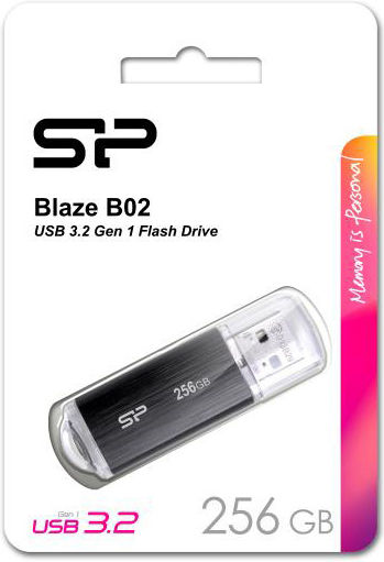 Silicon Power Blaze B02 256GB USB 3.2 Stick Schwarz