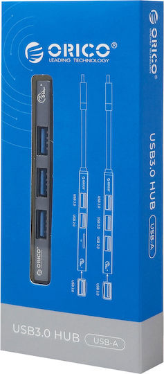 Orico Hub 4 Θυρών USB 3.0 με σύνδεση USB-A Γκρι