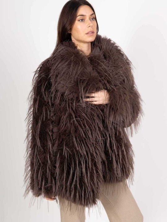 Women's Short Fur Chocolate