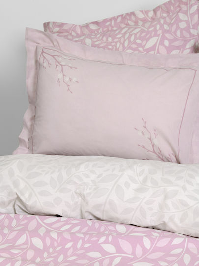 Nima Set Queen 4pcs 160x200+32cm with Elastic Frozen Pink, Grey