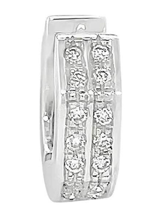 Xryseio Einzelner Ohrring aus White Gold mit Diamant