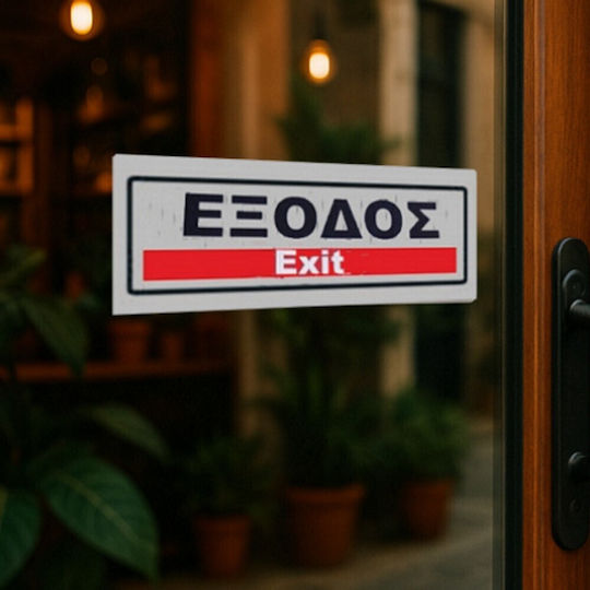 Adhesive Exit Sign 25x10cm