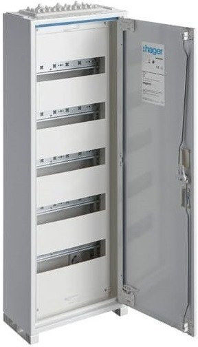 Hager Wall mounted Waterproof 12-Elements Fuse Box with 5 Rows W300xH800xD161mm