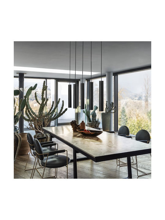 Ideal Lux Look Sp1 Adjustable Pendant Light Silver with Socket GU10 4x4x260cm