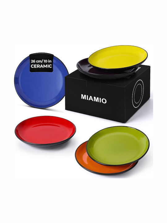 Miamio Le Papillon Collection Multicolor Ceramică Set de Vase 6buc