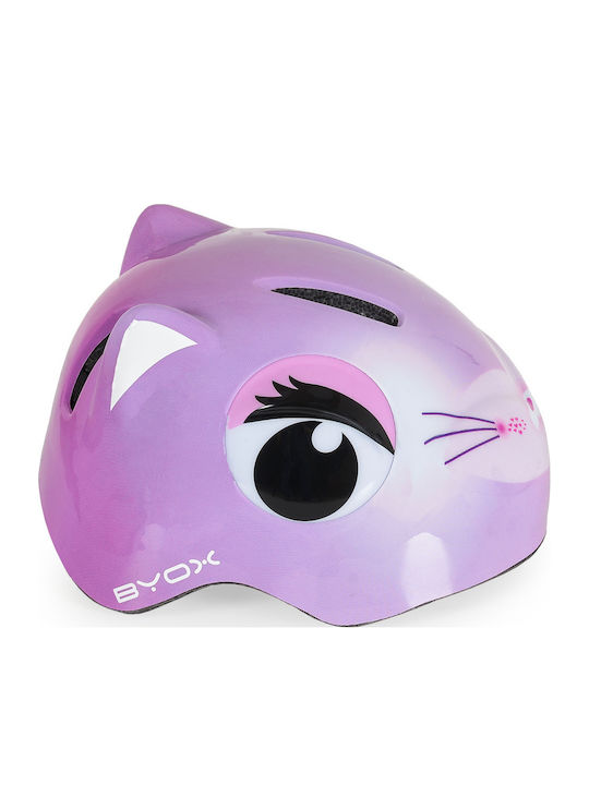 Byox Kids' Helmet for City Bike Purple with LED Light