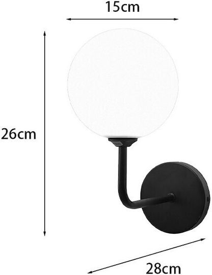 Pakketo Modern Wall Lamp with G9 Socket Black 15x25 cm
