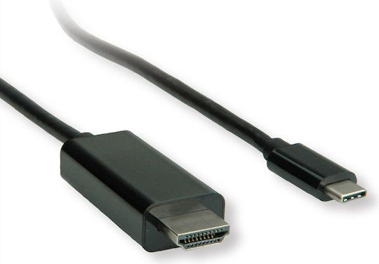 Roline Cable HDMI male - HDMI male 2m Μαύρο