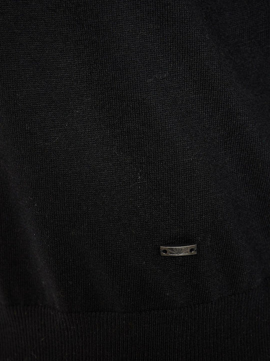 Polo Langarmbluse Schwarz