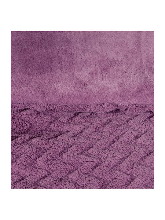 Nima Κουβερτοπάπλωμα Μονό 160x220εκ. Muffle Mauve 730 GSM