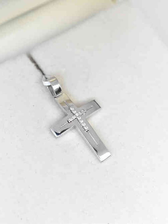 Women's White Gold Cross 14K with Chain