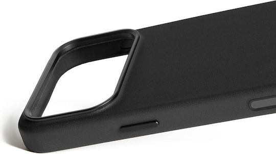 Mujjo Umschlag Rückseite Leder 1mm Schwarz (iPhone 17 Pro Max)