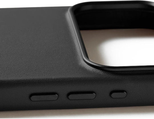 Mujjo Umschlag Rückseite Leder 1mm Schwarz (iPhone 17 Pro Max)