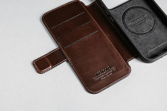 Nomad Wallet Piele / Silicon 2mm Maro (iPhone 17 Pro)