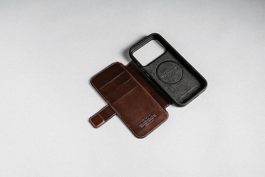 Nomad Wallet Piele / Silicon 2mm Maro (iPhone 17 Pro)