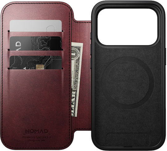 Nomad Wallet Metalic 0.75mm Burgundy (iPhone 17 Pro Max)