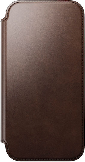 Nomad Wallet Piele / Silicon 2mm Maro (iPhone 17 Pro)