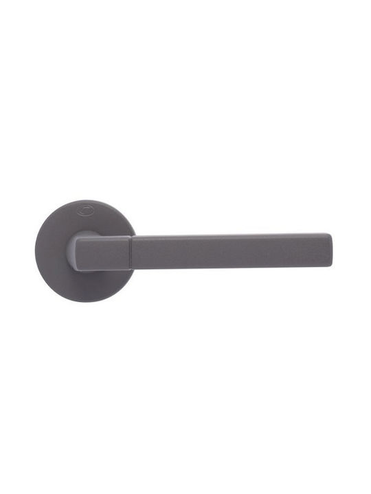Convex Lever Middle Door with Rosette 2095 Pair with Rosette Green