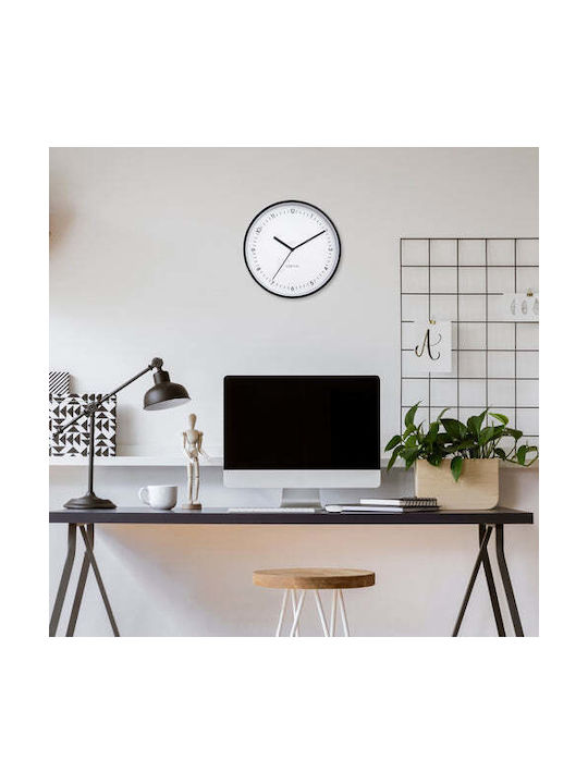 Nextime Silent Ceas de Perete Metalic Alb Ø30cm