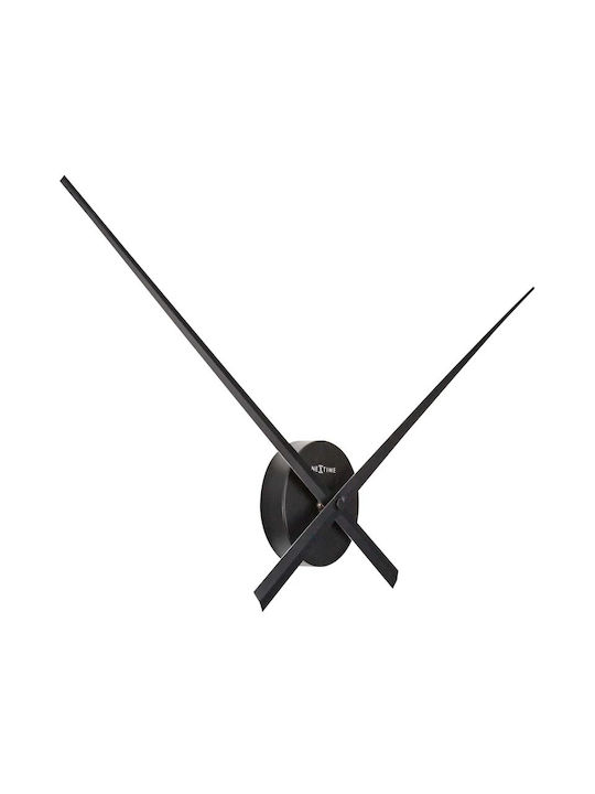 Nextime Silent Wall Clock Metallic Black Ø85cm