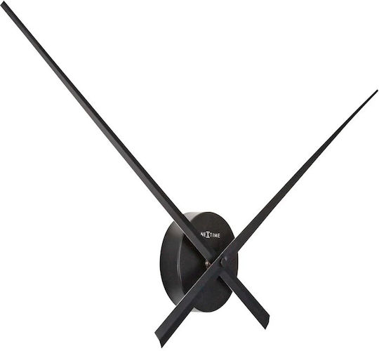 Nextime Αθόρυβο Ρολόι Τοίχου Μεταλλικό Μαύρο Ø85cm