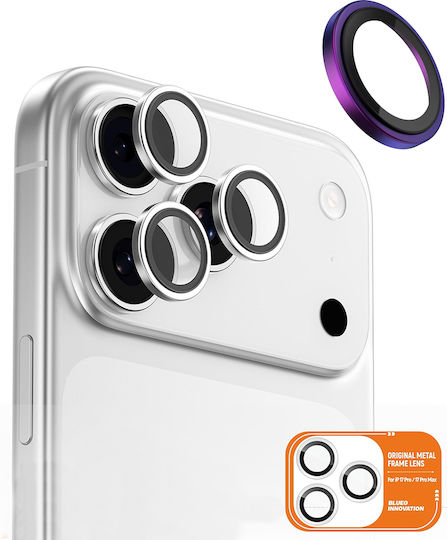 Blueo Camera Protection Metal Frame Transparent for the iPhone 17 Pro, iPhone 17 Pro Max