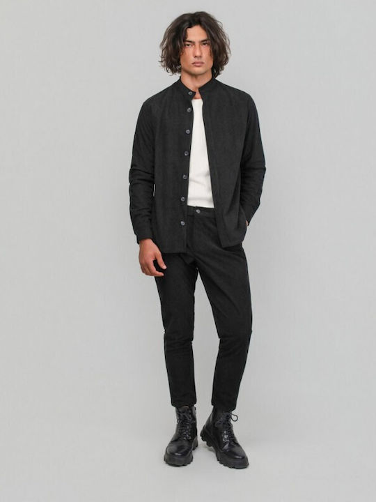 Long Sleeve Corduroy Overshirt Black