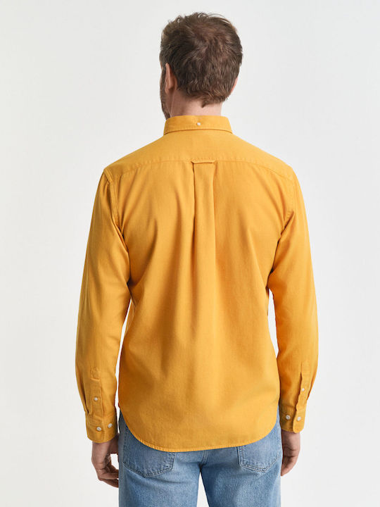 Langärmlig Baumwolle Hemd Yellow