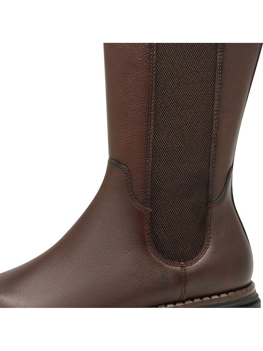 Leather Women's Boots Tabac Brown