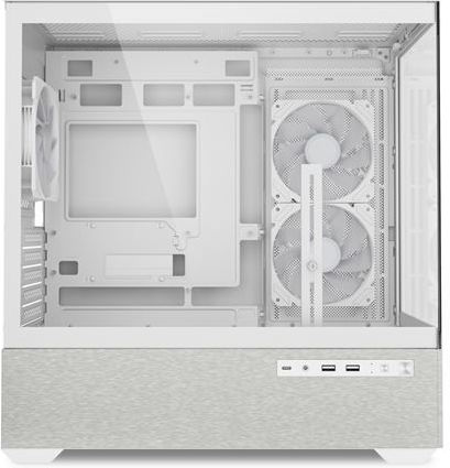 Sharkoon MK7 ARGB Gaming Mini Tower Computer Case with Side Window White