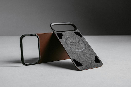 Nomad Magnetic Leather Back Cover iPhone 17 Pro Max Compatible with Magsafe Horween Leather Rustic Brown