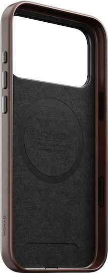 Nomad Rustic Задна корица Кожа / Силикон 1.15мм Кафяв (iPhone 17 Pro MaxNokia 2.4)
