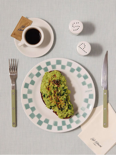 Maison Kitsune Cafe Kitsune Checkerboard Porcelain Salt and Pepper Set