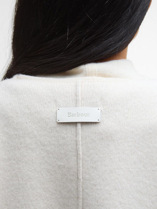 Martha Sleeveless Women's Knitted Cardigan with Zipper White
