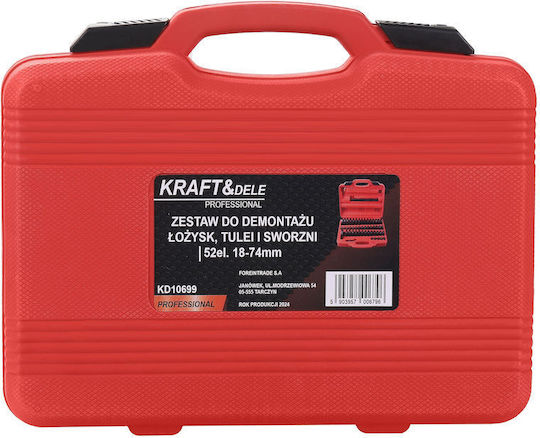 Kit de Instalare și Demontare Rulmenți 52 Piese Kraft&dele Kd10699