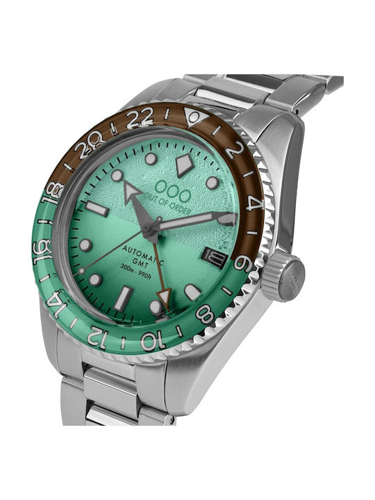 Out Of Order Men's Watch 40mm Automatic with Silver Metal Bracelet