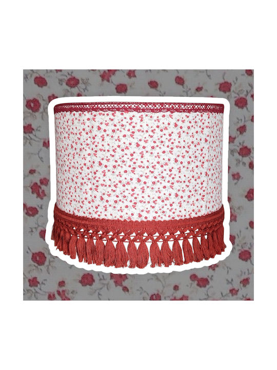 Oxygen Petit Fleur Ceiling Light Red with E27 Socket 35x25cm