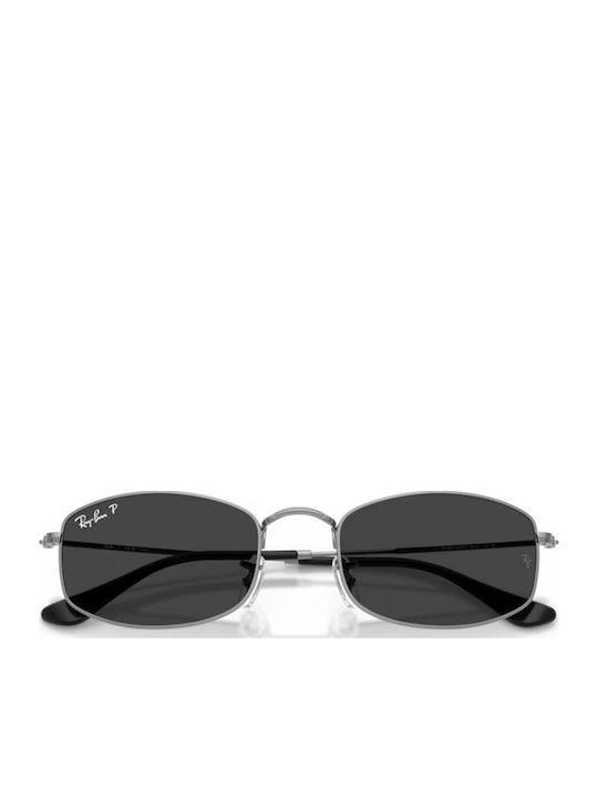 Ray Ban Sunglasses Silver with Metal Frame & Gray Lens