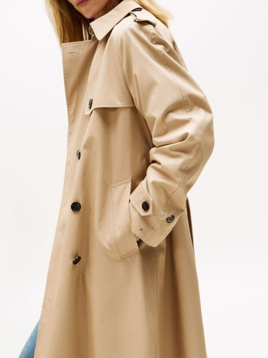 Femeie Beige Trenci