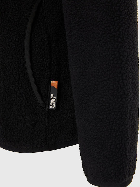 Men's Fleece Cardigan Black