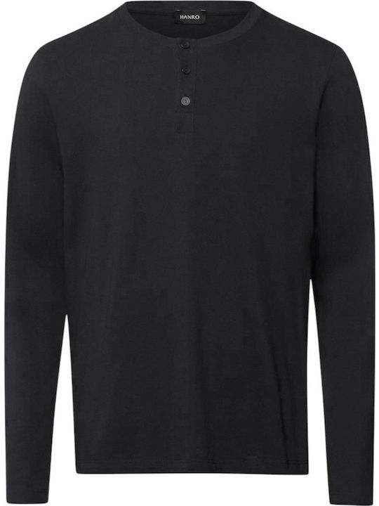 Men's Undershirt Long-sleeved in Black Color