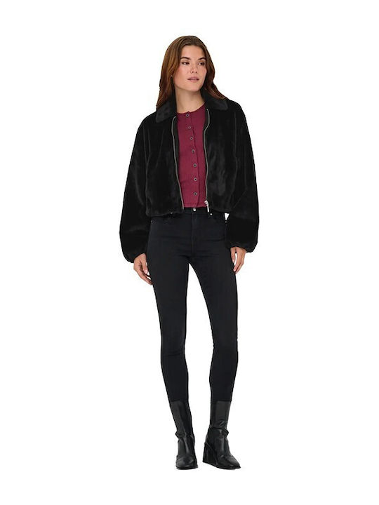 Women's Long Fur Black