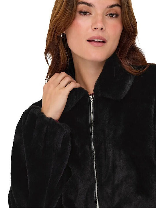 Women's Long Fur Black