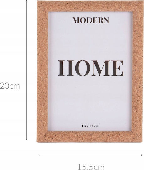 Home&Styling Collection Plastic Photo Frame with Brown Frame