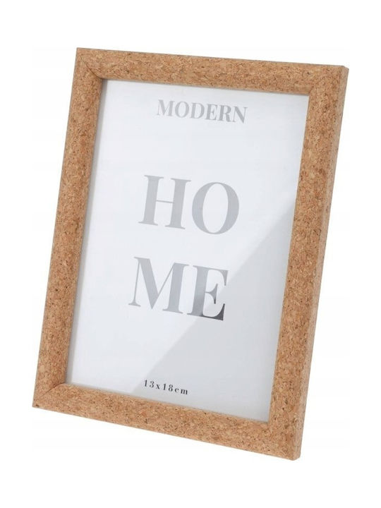 Home&Styling Collection Κορνίζα Πλαστική με Καφέ Πλαίσιο
