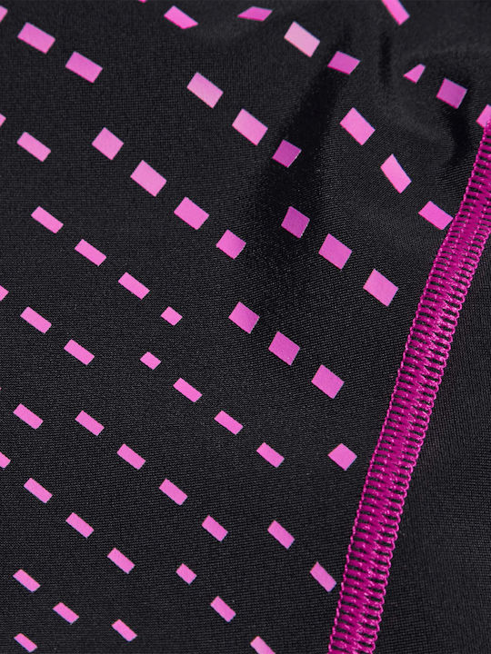 W Medley Logo Activewear Swimsuit Black/Purple