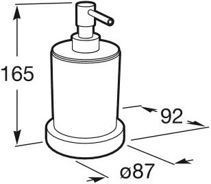 Roca Spender Glas Schwarz 160ml