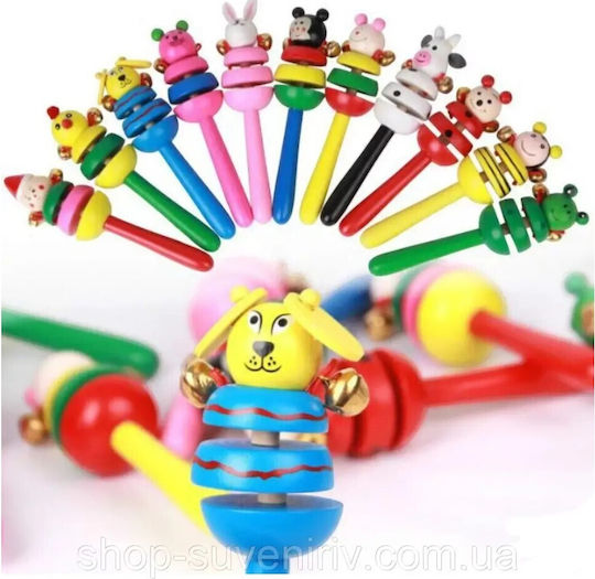 Wooden Rattle (Various Designs/Assortment of Designs) 1pc
